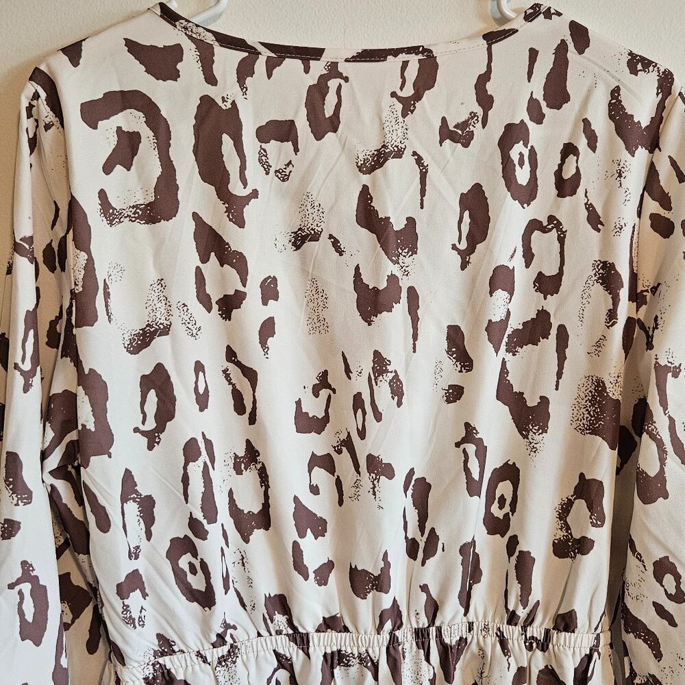 NEW Leopard Pattern Short Dress - Picture 4 of 5